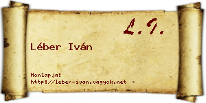 Léber Iván névjegykártya