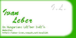 ivan leber business card